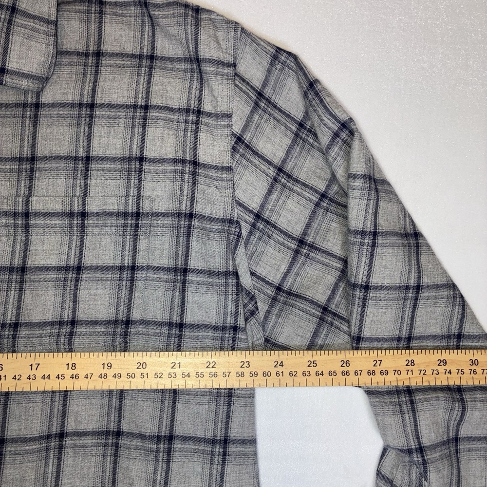 Peter Millar Button Down Mens XL Grey Blue Plaid Long Sleeve Luxury Casual Shirt - Picture 7 of 9